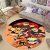 Cartoon Naruto Round Area Rug Soft Plush Carpet Non-Slip Mat for Bedside Sofa Gaming Room Home Decoration
