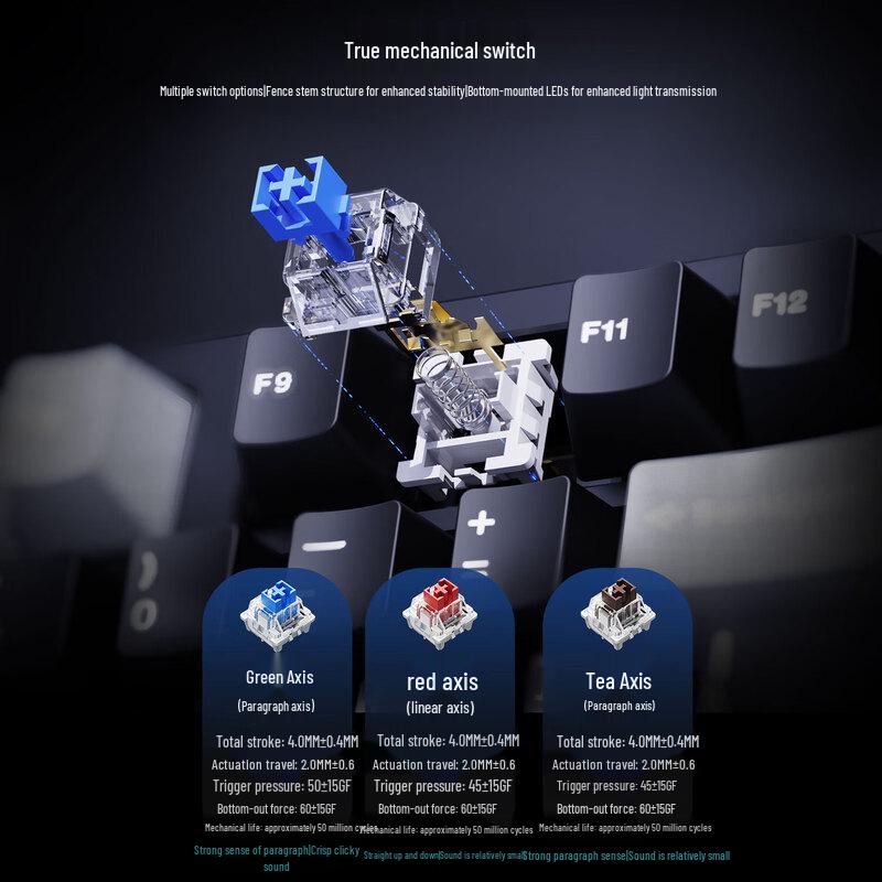 Lenovo GK10 Tri-Mode Hot-Swappable RGB Mechanical Keyboard