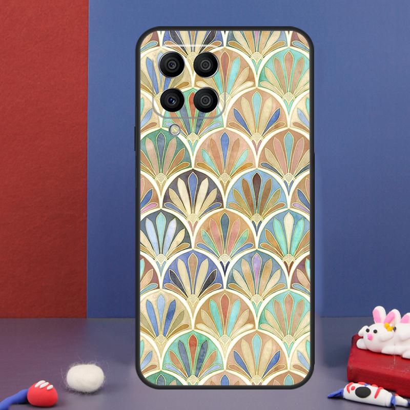 Muted Moroccan Mosaic Tiles Case For Samsung Galaxy M34 M14 M54 M13 M15 M36 M55 M35 M56 M16 M31 M11 M53 M12 M32 M52 M06