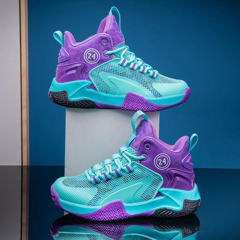 Boys shoes summer 2025 new children's sports shoes mesh breathable basketball shoes boys middle and older running shoes
