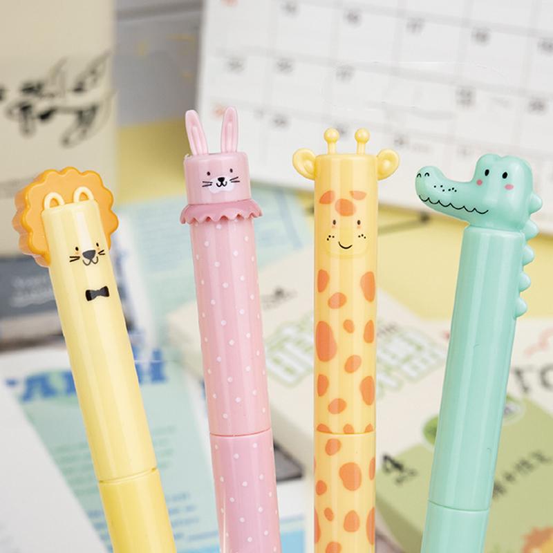 4/8Pcs Smooth Writing Durable Pens Cute Animal Erasable Gel Pen Set For School Office Journals Birthday & Holiday Gifts