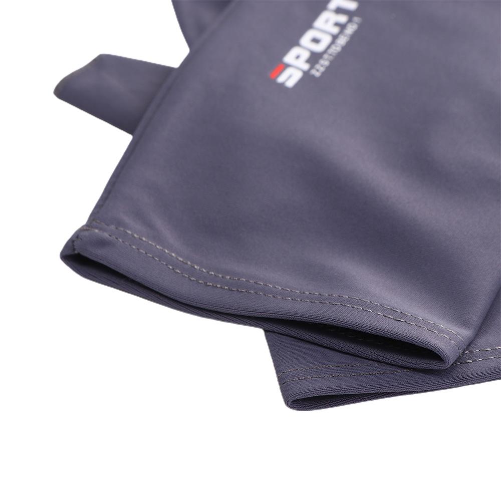 Color Sun Protection Driving Half Finger Gloves Ice Silk Gloves Men Elastic Gloves Non-slip Mittens