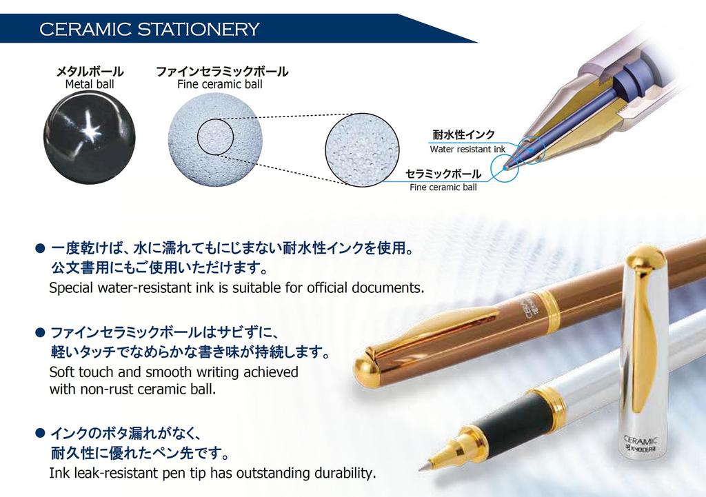 to discontinuation of please purchase a successor Kyocera Ballpoint Ceramic For Natural Case Brown BR [Due sales, model] Pen, Water-Based Nib, Ball,