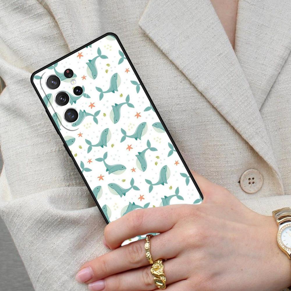 Baby Whale Cell Phone Case for Samsung Galaxy S26 Ultra S25 S24 S23 S22 S21 S20 Note10 Cover