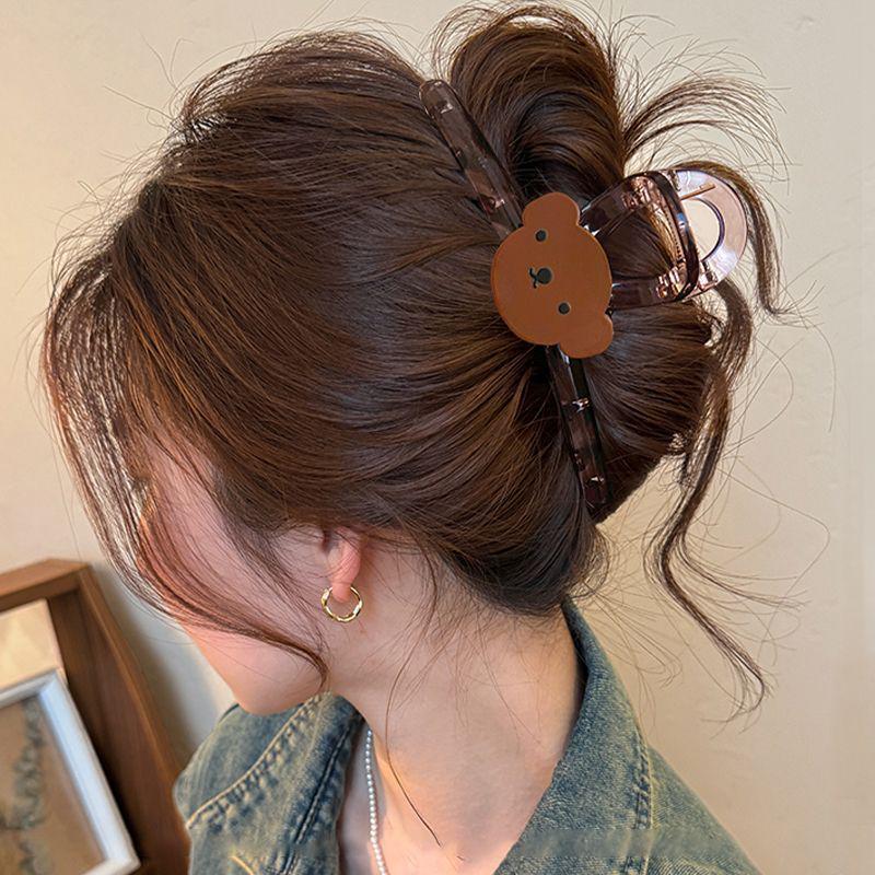 Elegant Large Hair Claw Clip for Thick Hair - High-End Korean Updo Shark Clip