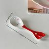 1PCS Cute Underglaze Ceramic Spoon Cartooon Long Handle Perfect For Home Dessert Spoon Yogurt Oatmeal Kitchen Accessories4