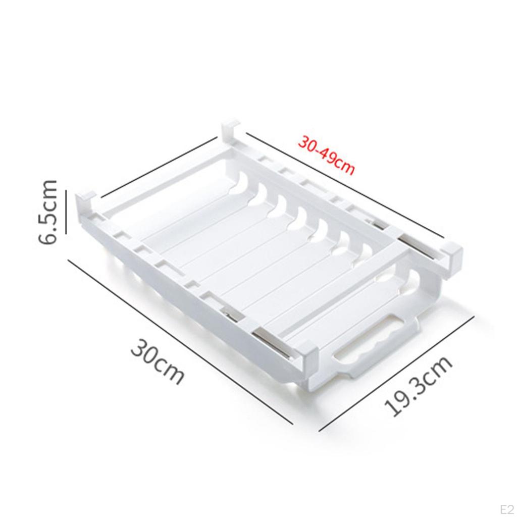 Pull Out Drawer Rack Hanging Storage Organizer Space Saving Easy Access Meal Planner for Food