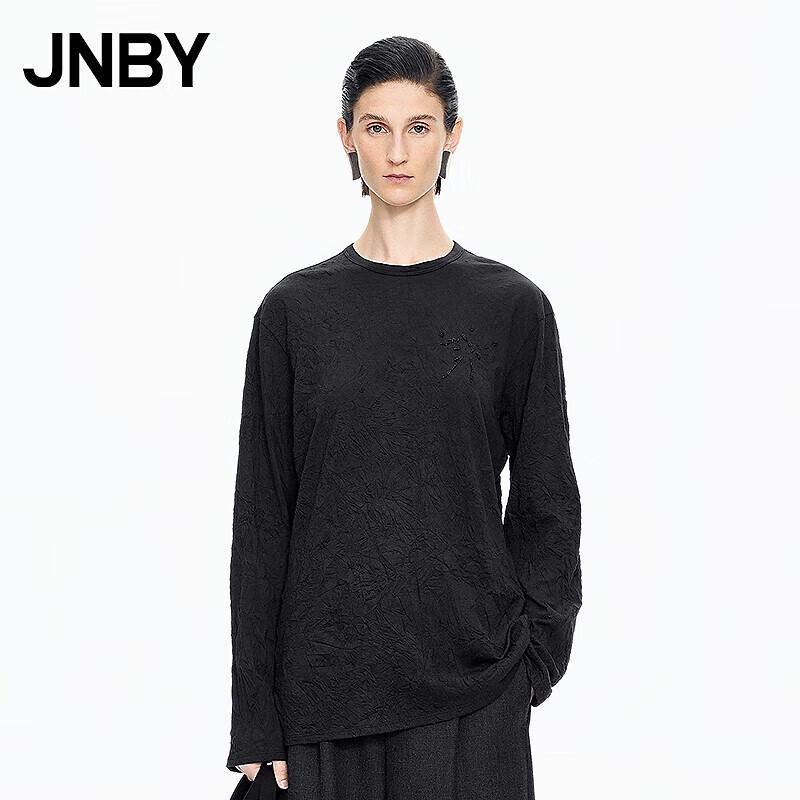 JNBY 2025 Winter Loose Round Neck Long Sleeve T-Shirt