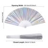 Iridescent Finish Folding Fan Large Size Cooling Fan New Handheld Fan  Summer