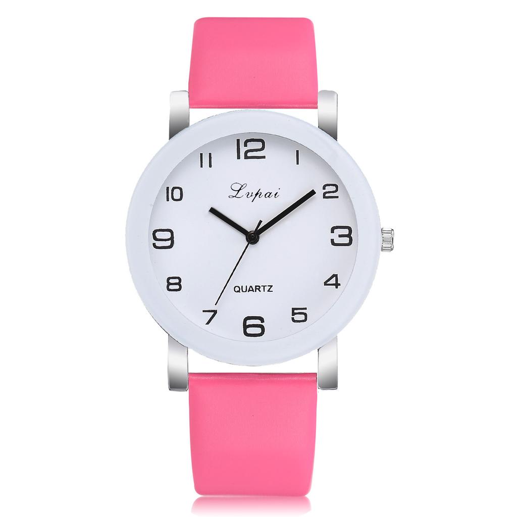 Fashion Simple Leather Watch Women Analog Quartz Wrist Watches