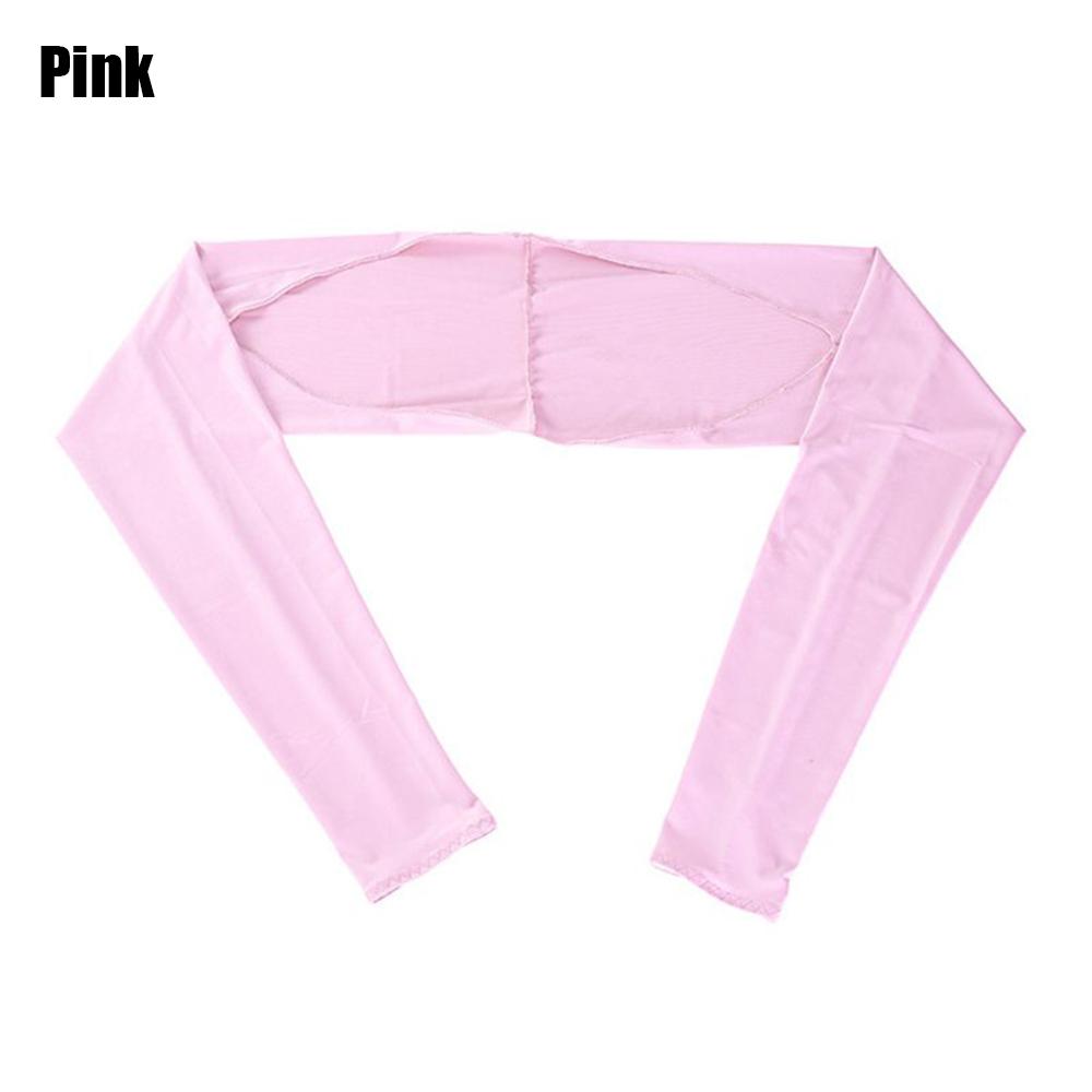 Silk Finger Hole Cycling Sleeves Women Shawl Arm Sleeve Sports Glove Sun Sleeves Sun UV Protection