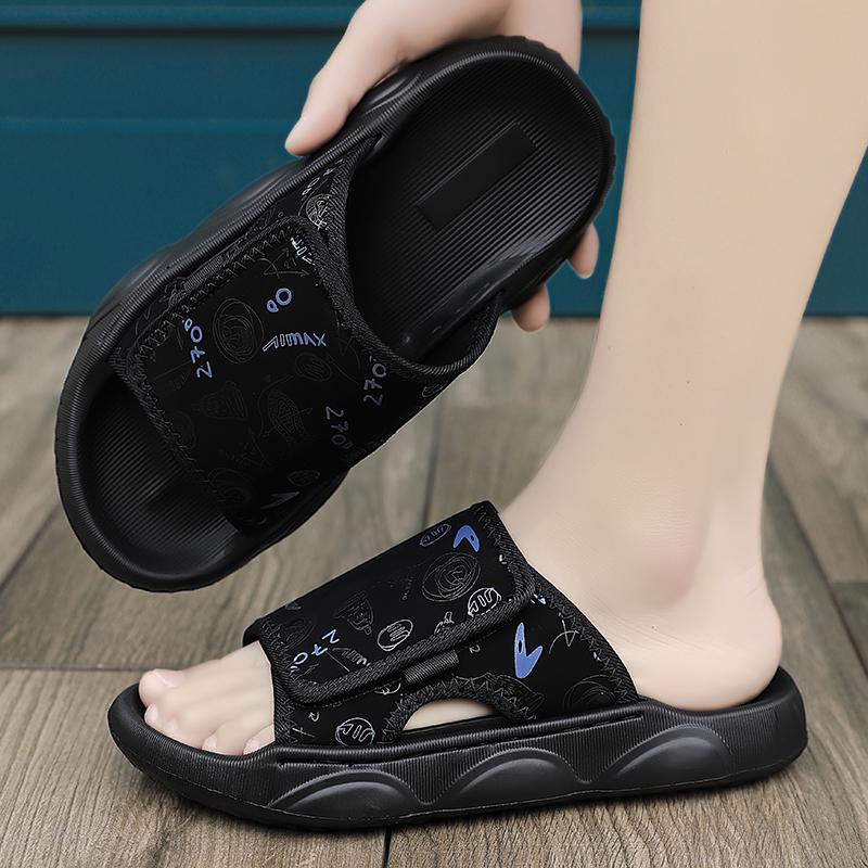 Fashion Beach Summer Shoes High Quality Cool Slippers For Men New Trendy Soft Sole Anti Slip EVA Fashionable Wearing Slippers