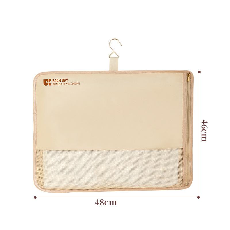 Mesh Hanging Clothes Organizer Visible Large Capacity Clothes Hanger Bag Space Saving with Hook Clothing Storage Bag Home