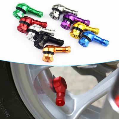 1 Çift Evrensel Motosiklet Tekerlek Lastik Subapları Gövde Kapağı Hava Lastik Kılıfı 90 Derece 17mm CNC Alüminyum Tubeless Subap Gövdeleri 10 Renk