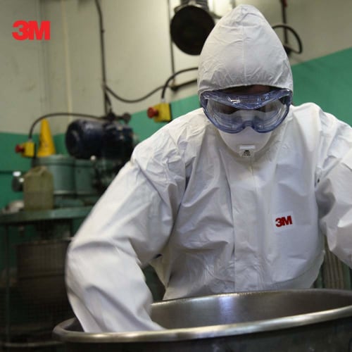 3M Chemical Protective Clothing 4520 L, Lightweight Breathable EN Standard Compliant (Type 5/6)