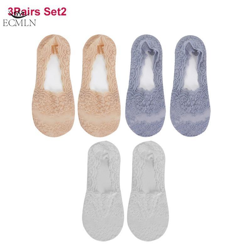

Новые кружевные носки-лодочки для женщин на лето тонкие неглубокие силиконовые нескользящие не спадающие невидимые носки One Szie