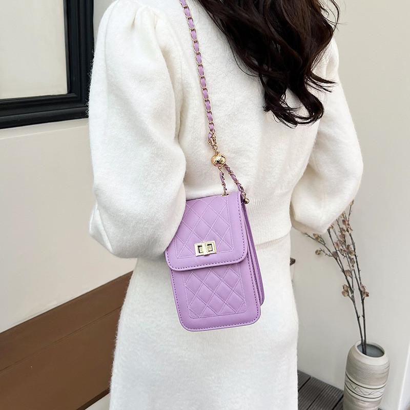 Chic Trendy Pu Leather Quilted Chain Bag 2024 Fresh Spring Collection For Women