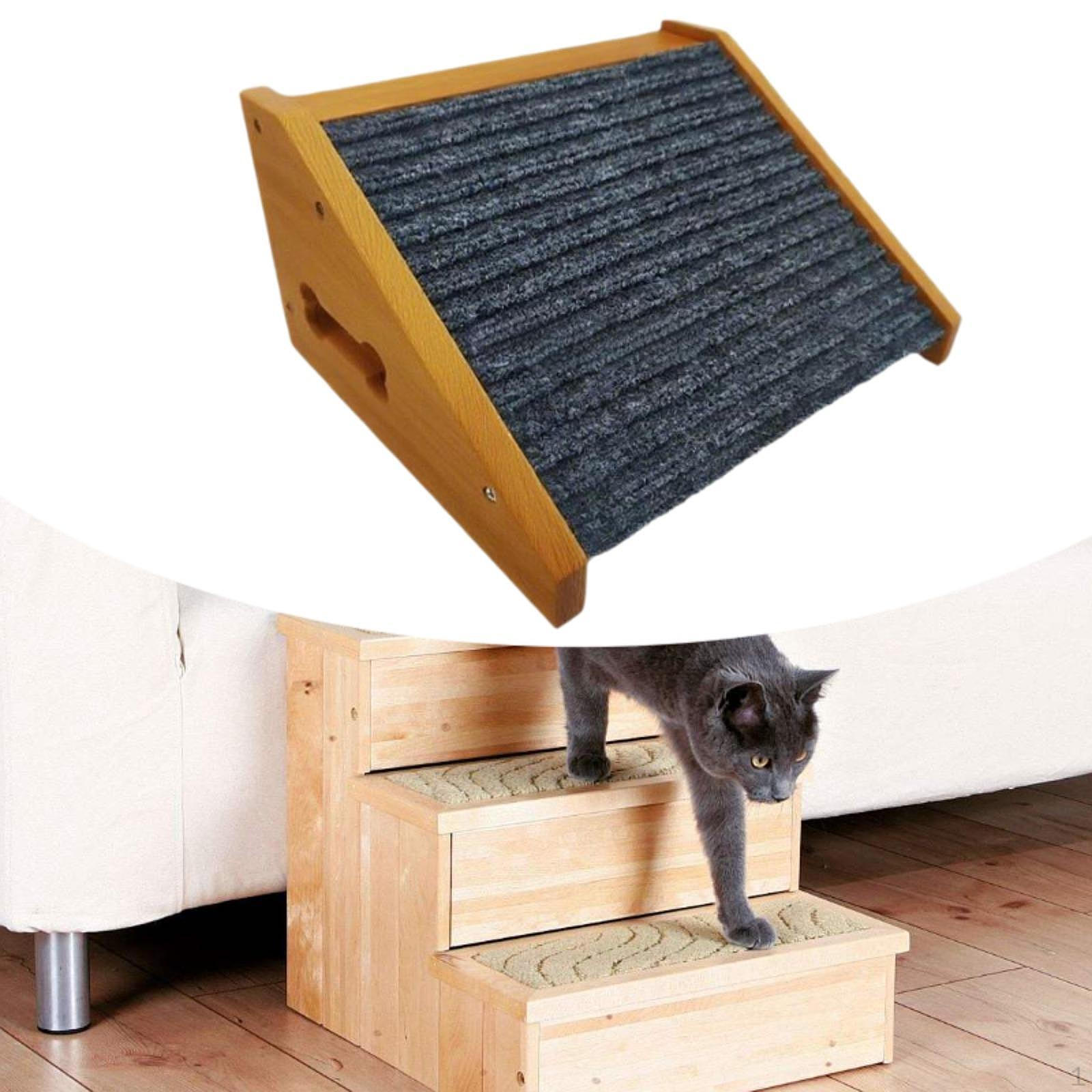 

Собачий пандус Лестница для лазания кошек Лестница для кошек для помещений Нескользящая Деревянная Легкая Лестница для питомцев