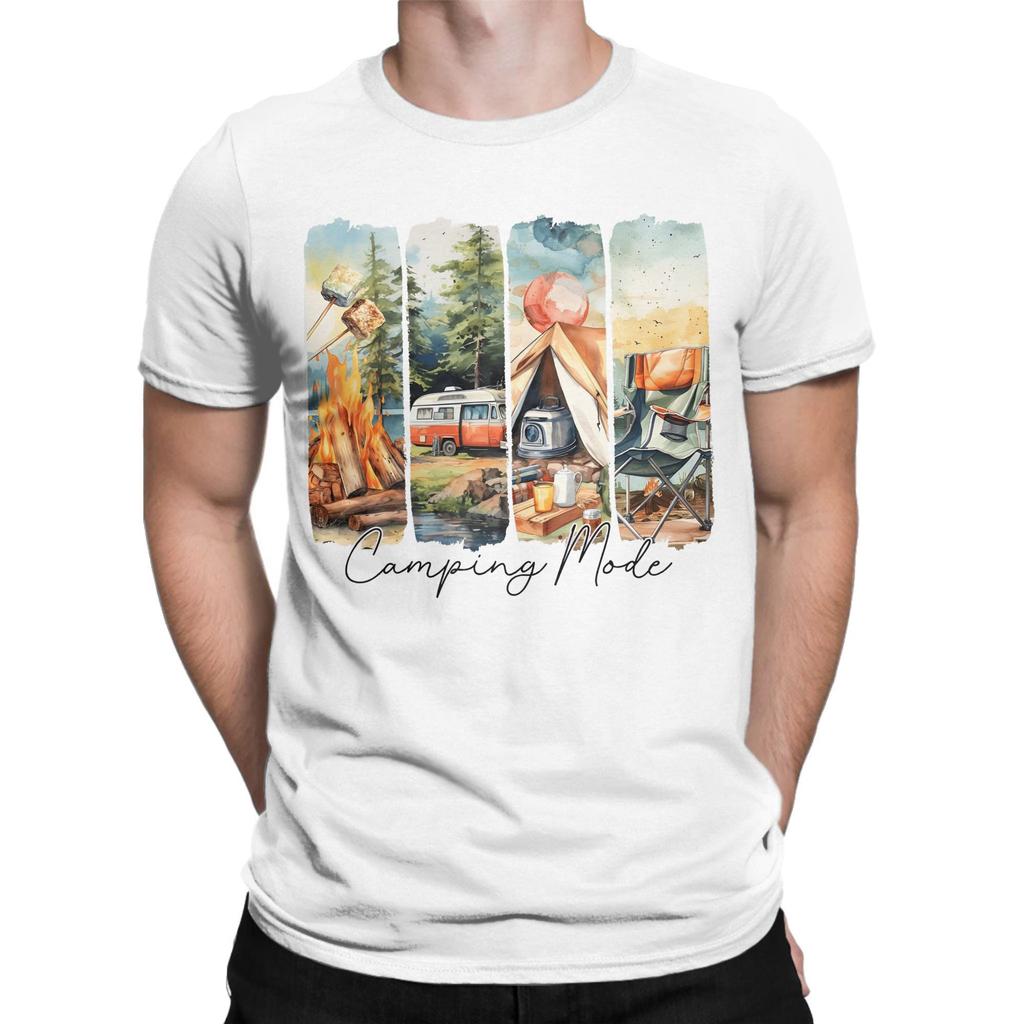 Camping Is My Therapy TShirt RV Campfire Graphic Tee for Outdoorsy People Relaxation  Nature Getaways T Shirts