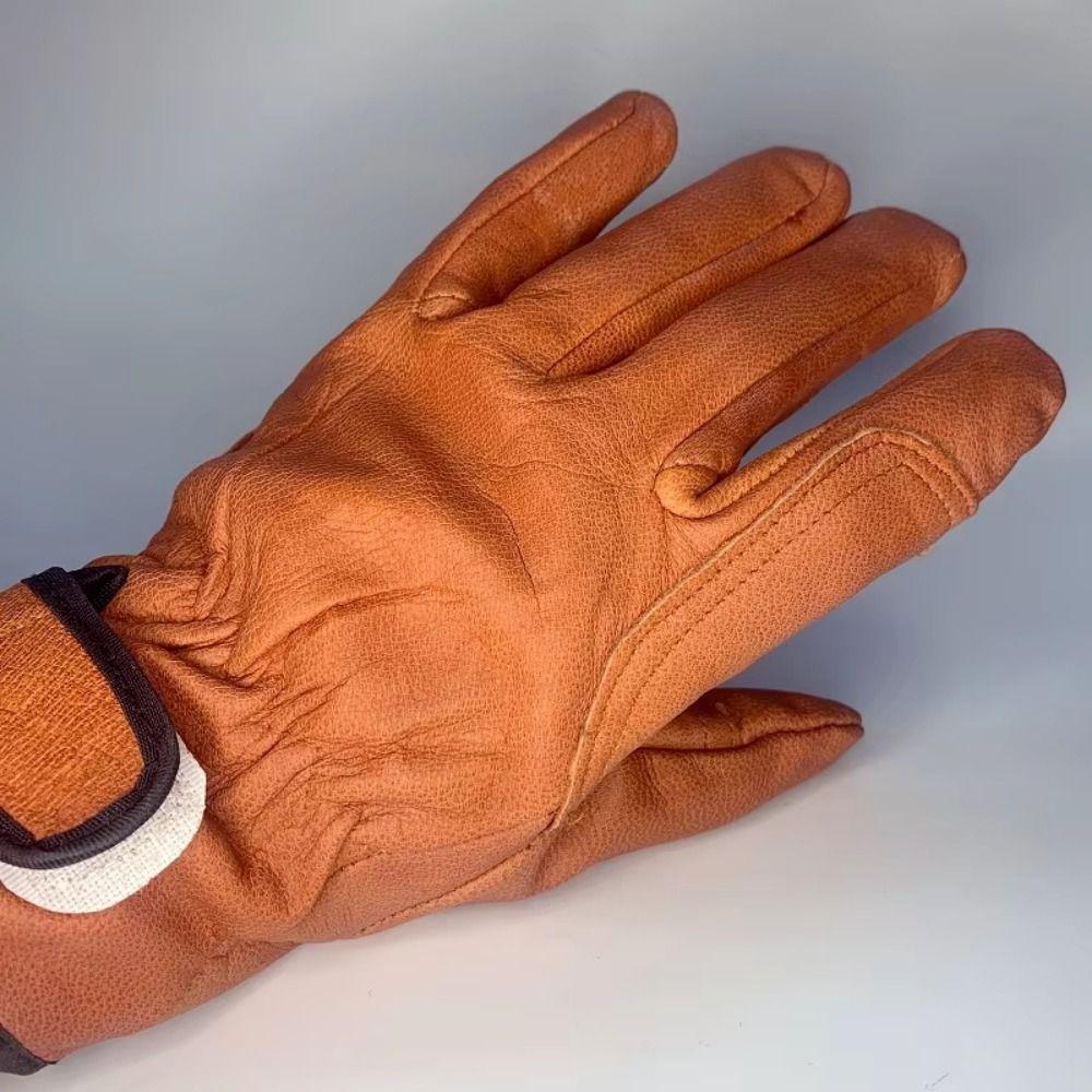 Comfortable Leather Working Gloves Vintage Driving Gloves Gardening Safety Gloves  Warehouse