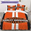 Classic Harleydavidson Motorcycle Style Threepiece Set 1 Duvet Cover 2 Pillowcase Without Core Without Core Bedding Set