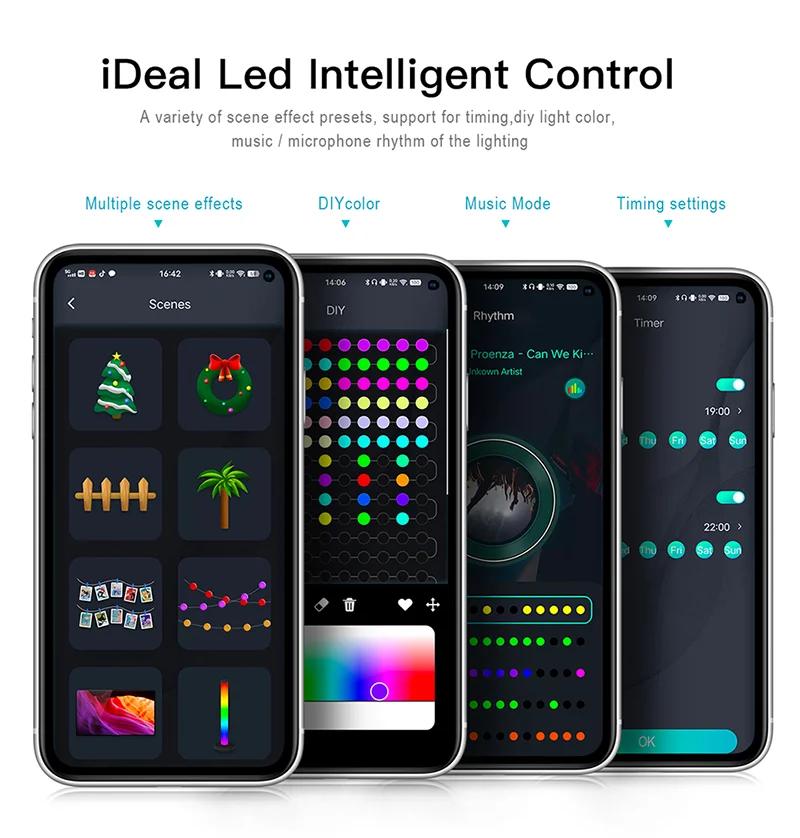 20M RGB LED Christmas Tree Lights String Lamp Outdoor Bluetooth App Remote Control Garland Fairy Lights Room Decoration