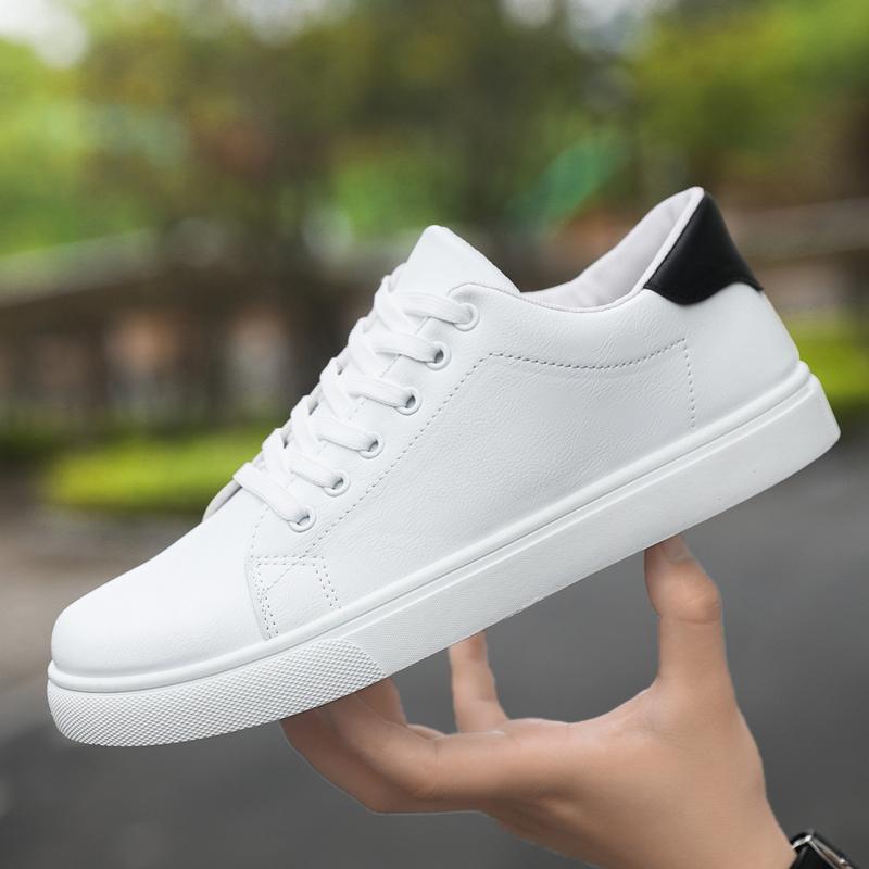 Zapatos Casuales para Hombre Blancos Zapatos de Tendencia de Estilo Otoño Nueva Moda Zapatillas Casuales para Hombre Antideslizantes Ligeros Cómodos Zapatos Planos