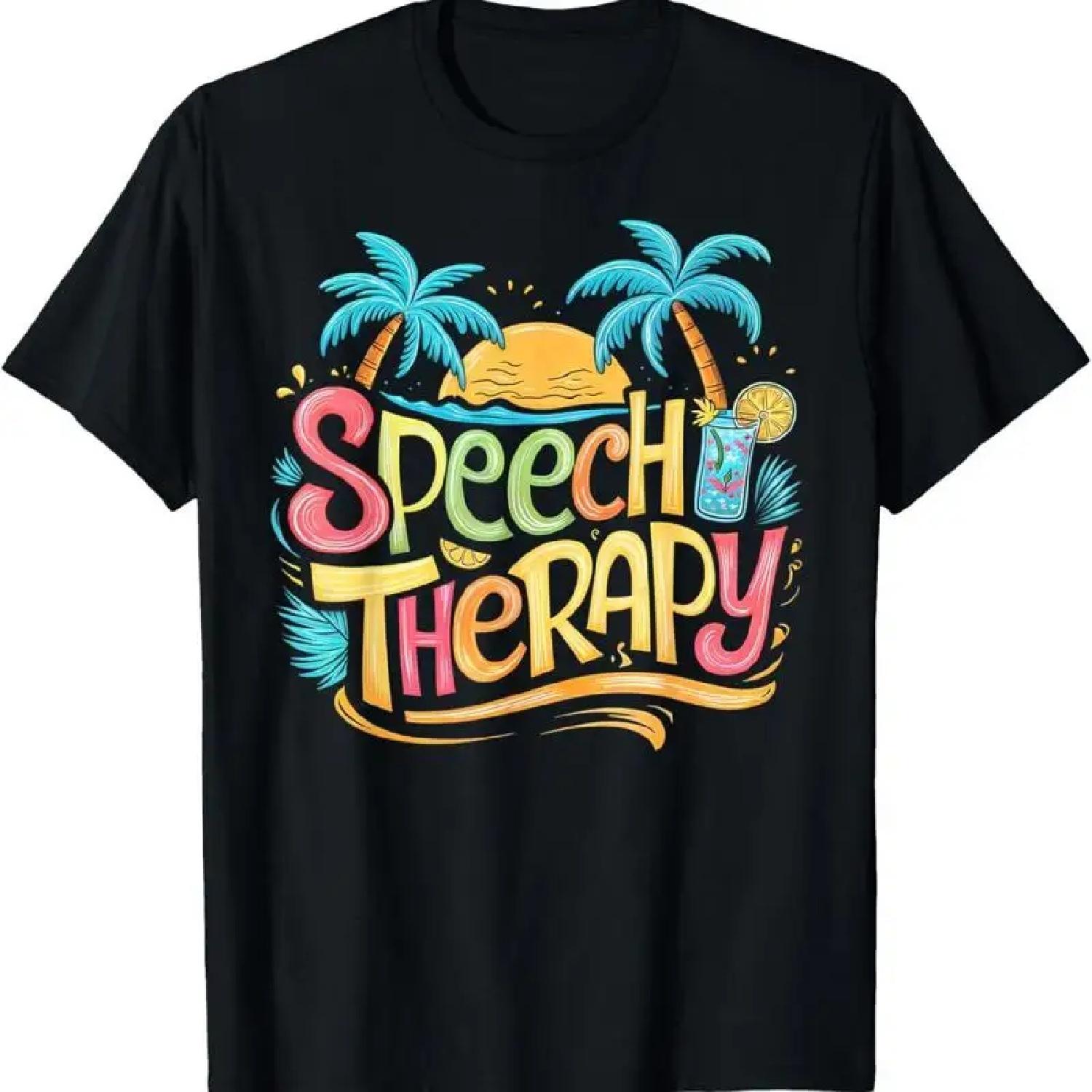 

Speech Therapy Slp Beach Vacation Spring Summer Therapist T Shirt XXXXXL різнокольоровий