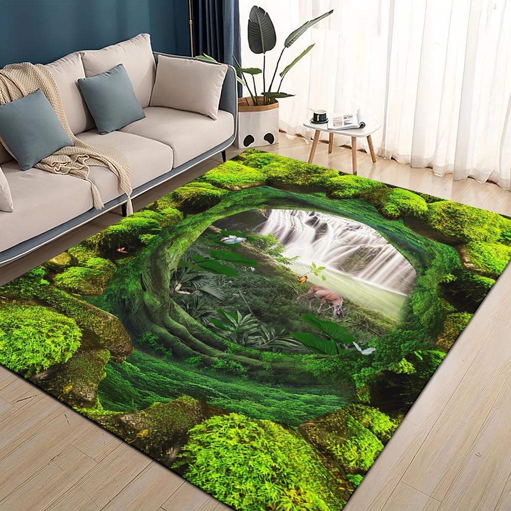 27 Style 3D Illusion Pattern Hallucination Underwater Dino Carpet Rug for Living Room Bedroom Home Sofa,kids Non-slip Floor Mat