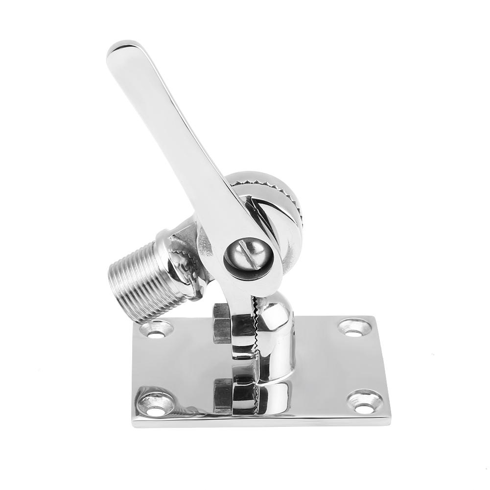 Marine Boat 316 Stainless Steel Dual Axis Adjustable Antenna Base Mount