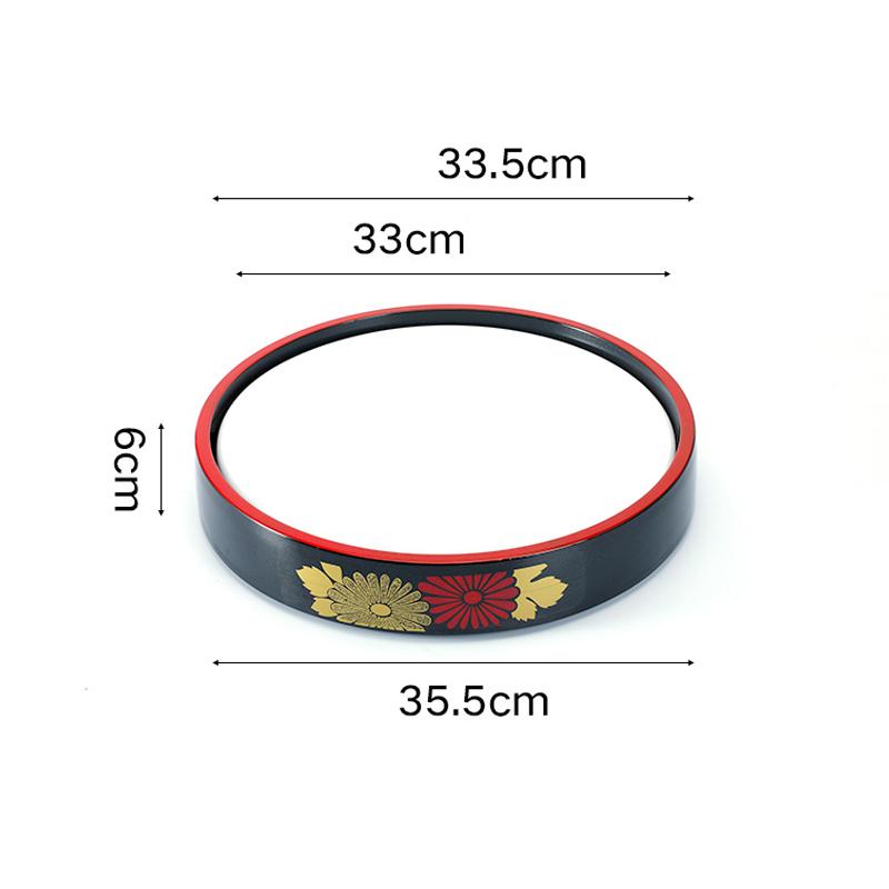 Japanese Sushi Bucket Sashimi Raw Fish Seafood Dish Cuisine Fruit Dish Restaurant Serving Plate Round Tray Salmon Ice Plate