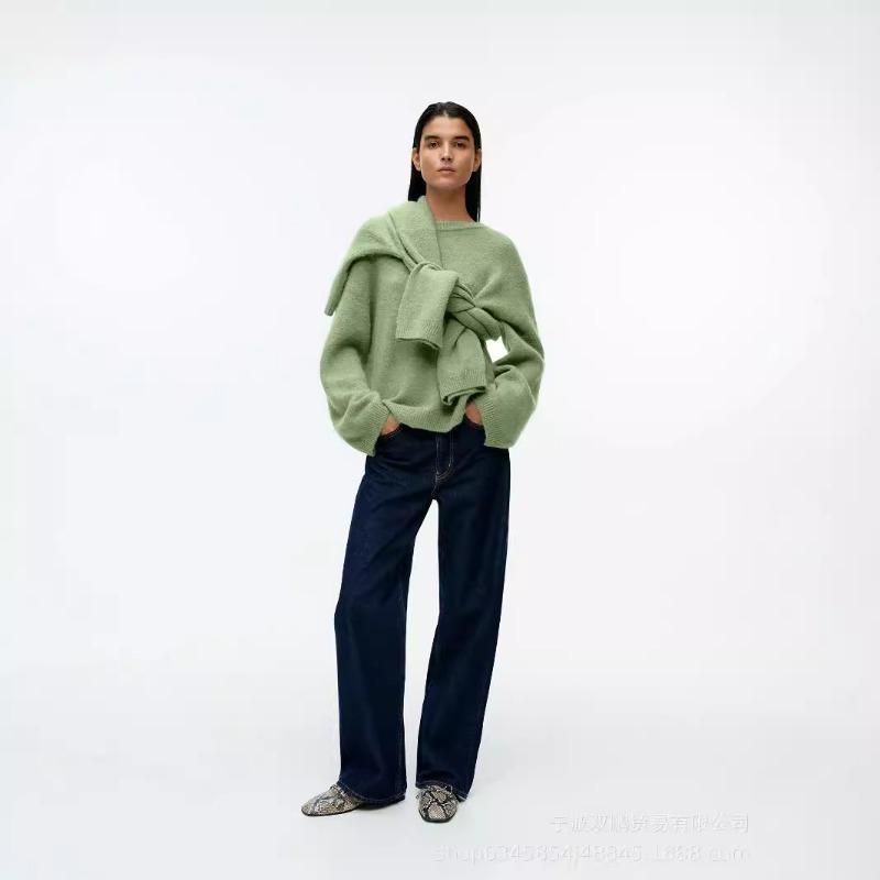 Women S Cozy Loose Fit Crew Neck Long Sleeve Pullover Sweater For Autumn Winter