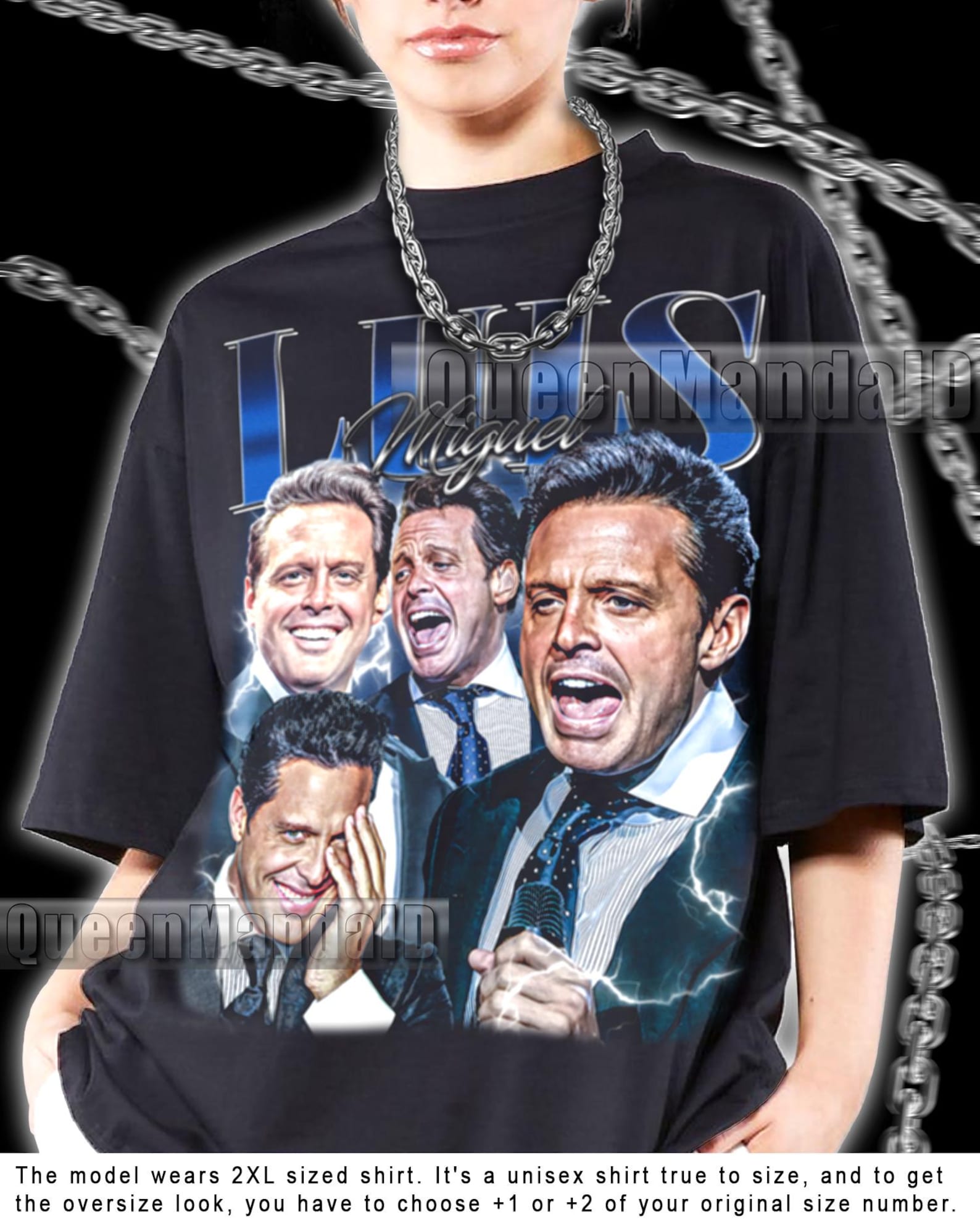 Luis Miguel Vintage T-Shirt, 90s Retro Fan Tee PK54 M