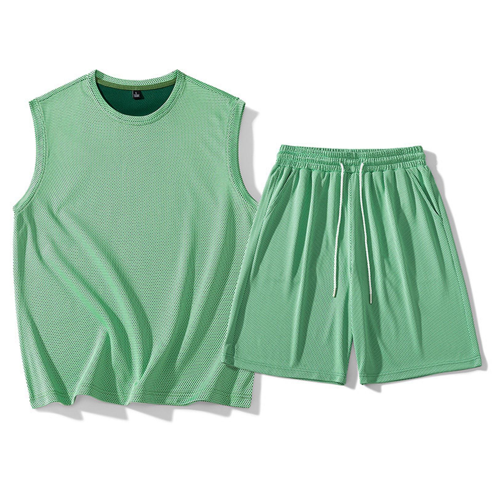 

Мужская мода, летние впитывающие пот спортивные шорты без рукавов, комплект XL