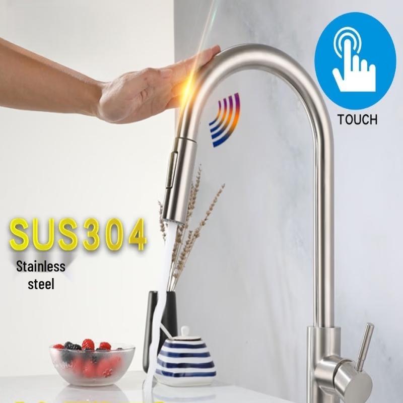 Hanton Black Gold Retractable Kitchen Faucet