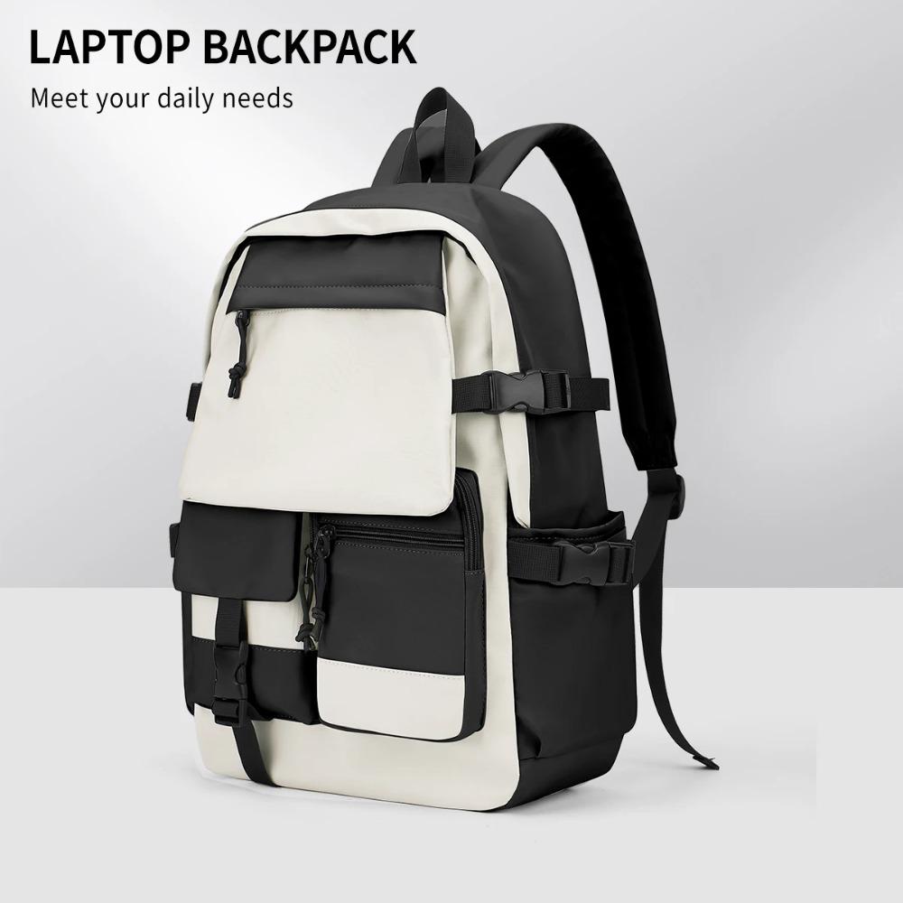 

Fashion School Backpack Elementary Middle School Large Capacity Fashion Boys Girls Laptop Backpack Computer Bag Back to School черный белый