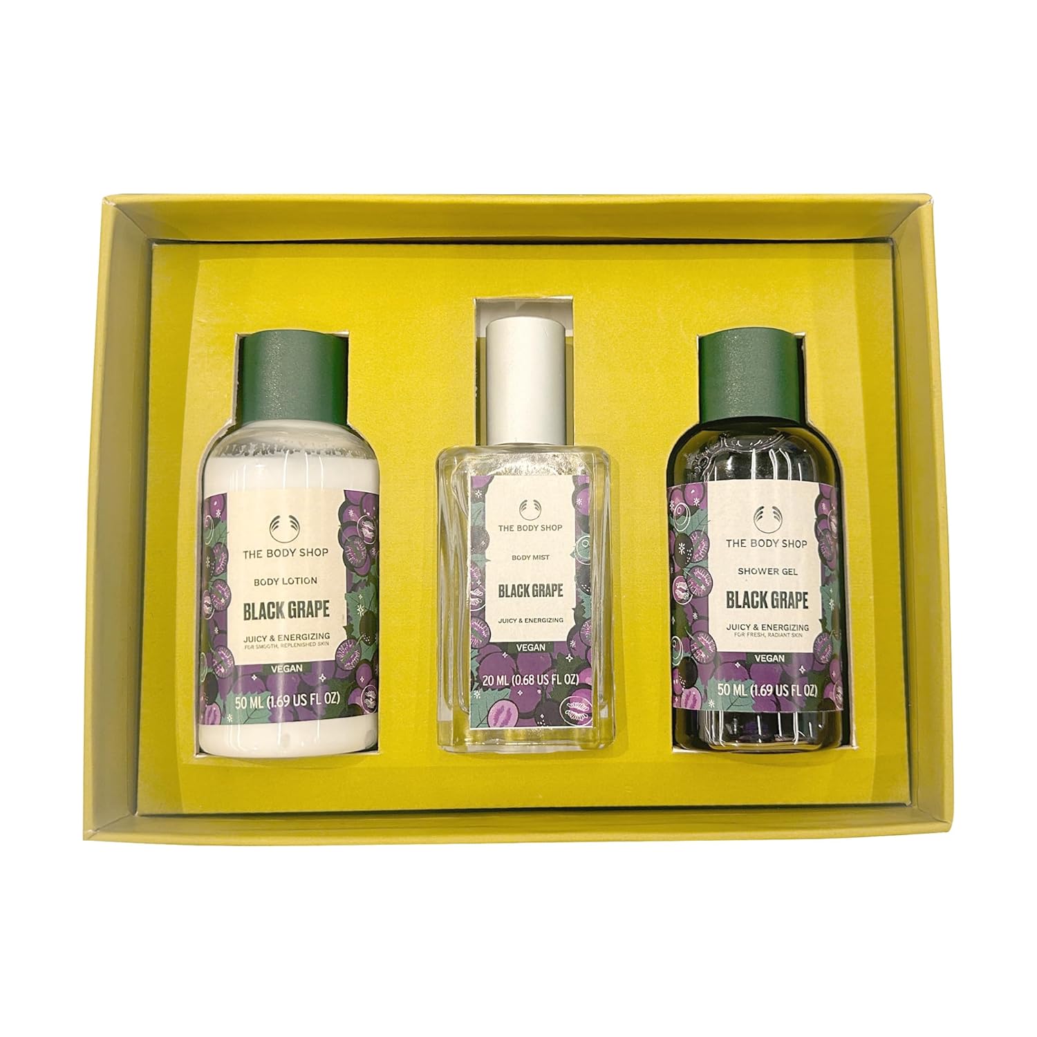 

The Body Shop Black Grape Shower Gel, Body Lotion & Body Mist Gift Set