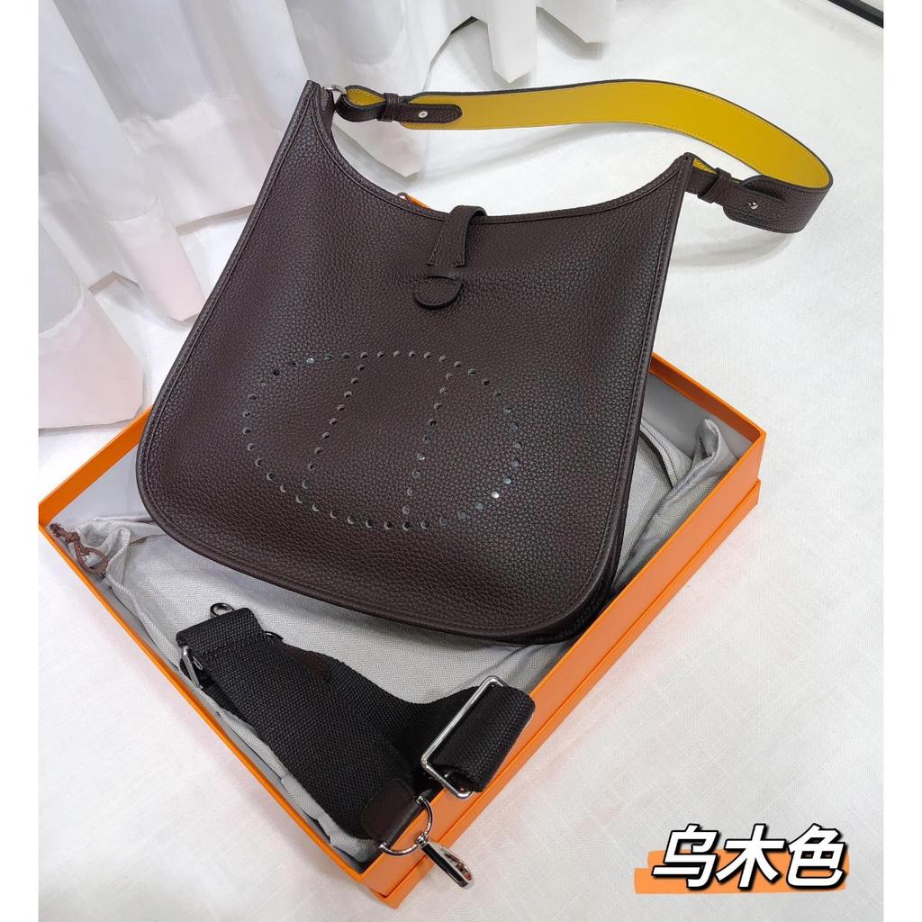 Spot Wholesale Top Layer Cowhide Evelyn Bag Genuine Leather Mini Bucket Bag TC Leather Mini Shoulder Crossbody Bag Tide