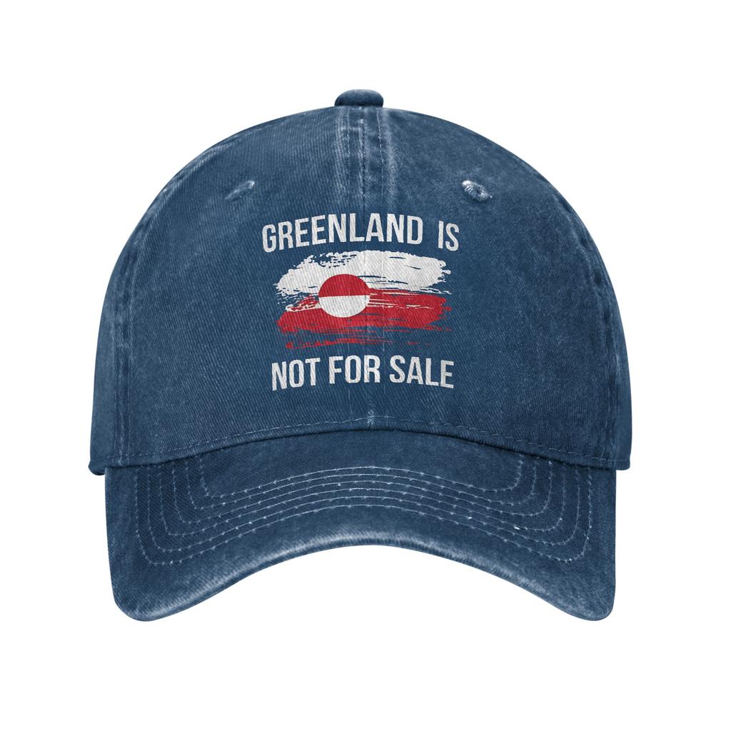 Greenland Is Not For Sale Polar Bear Greenland Flag Print Cap for Men Women Trucker Hat Lerisure Wear Baseball Cap Adjustable