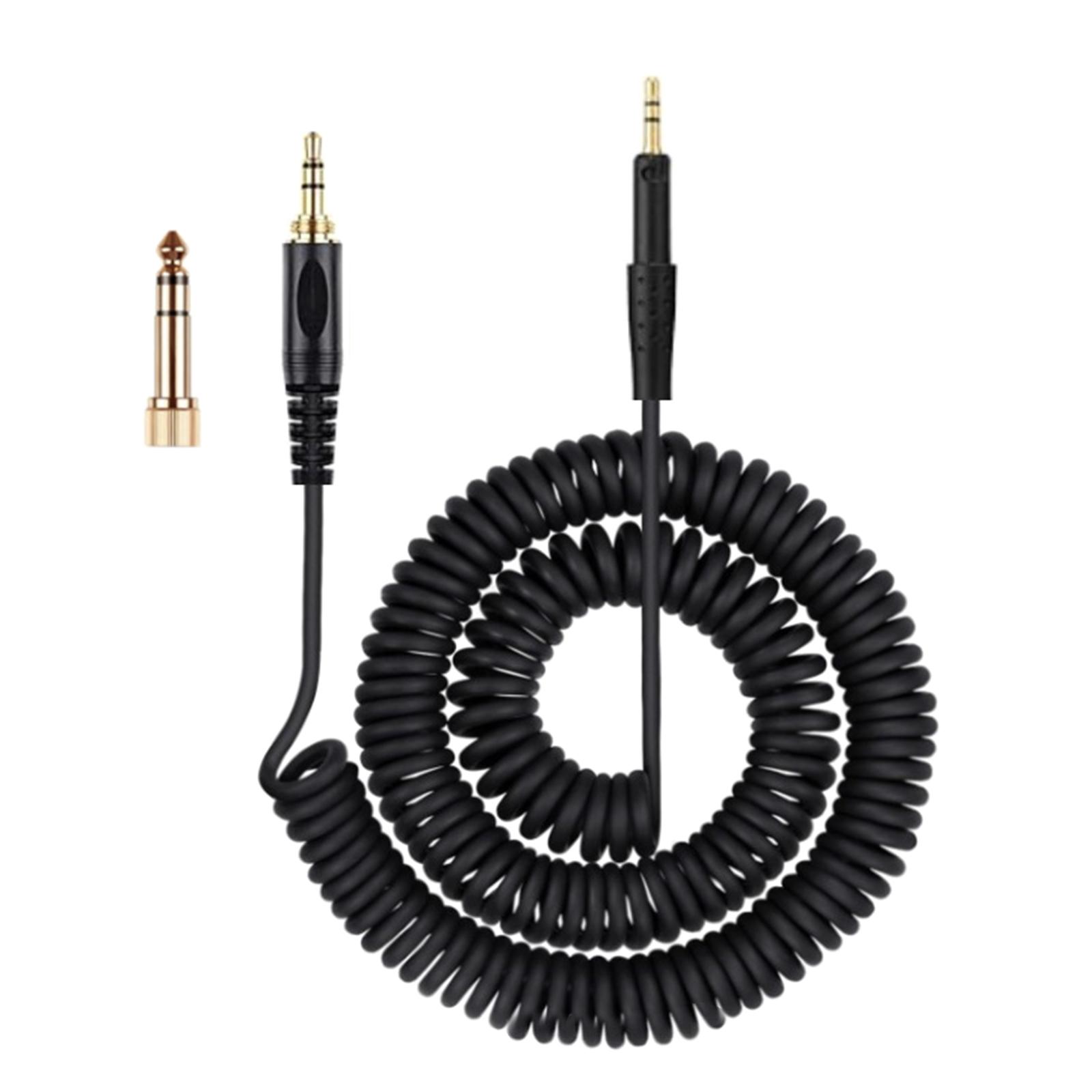 

PVC Coiled Cable for HD8 HD6 HD7 DJ750 HD598SE HD598CS HD599 Headphones Spring Resistant Cord 300cm/118.11inch