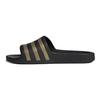 Adidas Adilette Aqua Slides Black Gold Metallic Unisex Sneakers Core-Black EG1758