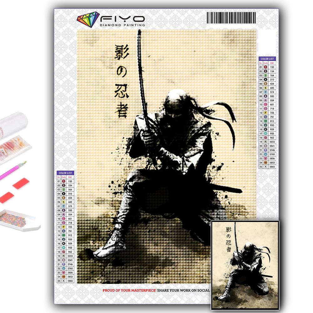 5D DIY Bushido Cross Stitch Rhinestones Diamond Drawing Embroidery Mosaic Home Decor