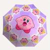 1pc Kawaii Kirby Circle Umbrella with Plastic Handle,Suitable for All Seasons Home Travel Outdoor UmbrellaM1090