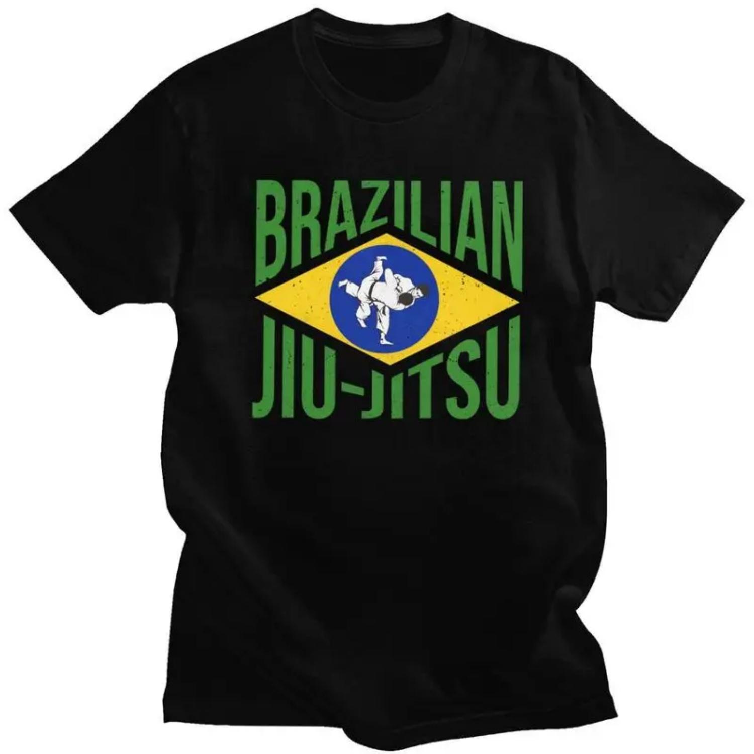 

Custom Brazilian Jiu Jitsu BJJ Martial Art T Shirt Men Short Sleeves 100% Cotton T-shirt Casual Tee Tops Streetwear Tshirt S чёрный