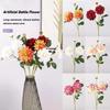 Realistic Artificial Dahlia Flower Handmade Fake Flower Simulation Big Dahlia  Dining Table Decor