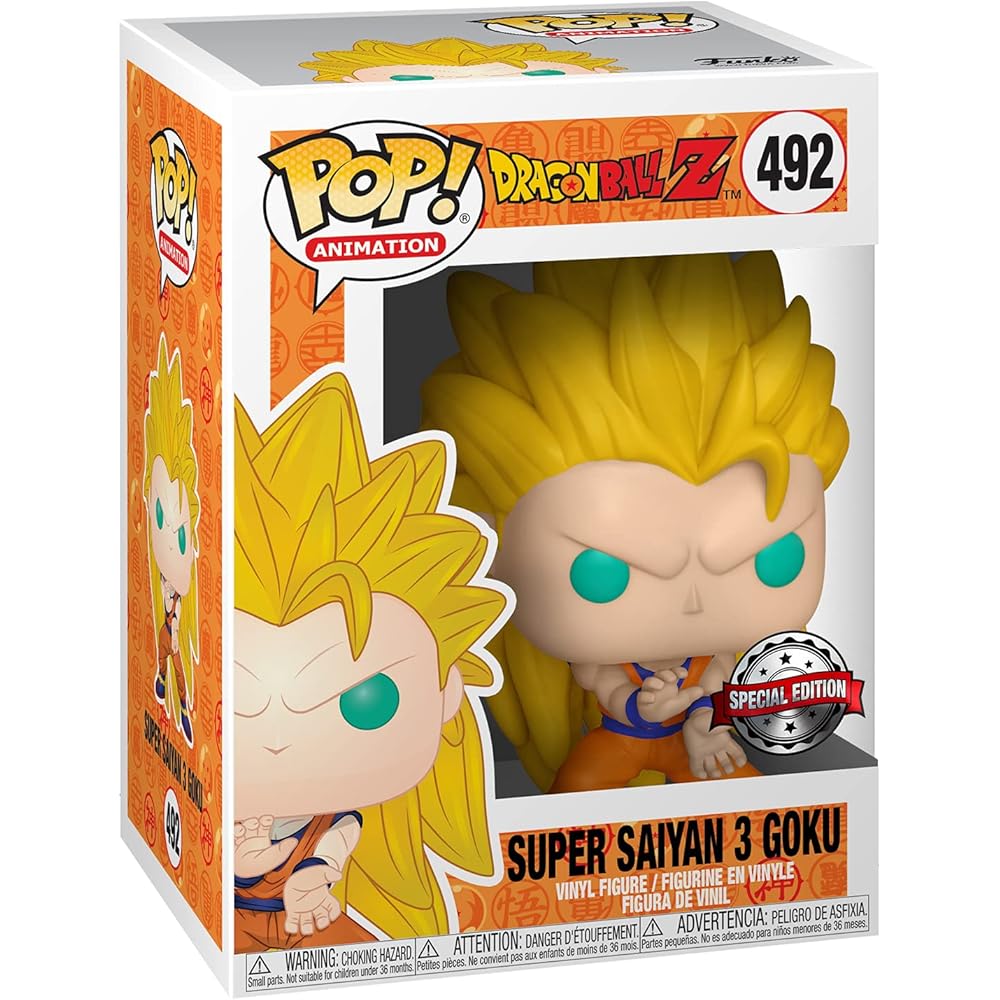Funko POP Animation Dragon Ball Z Super Saiyan 3 Goku Collectible Figure 4 inches