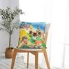 Pillow Cover Animals Crossinged  Retro Trendy Pillow Case For Living Room Chair Pillowcases