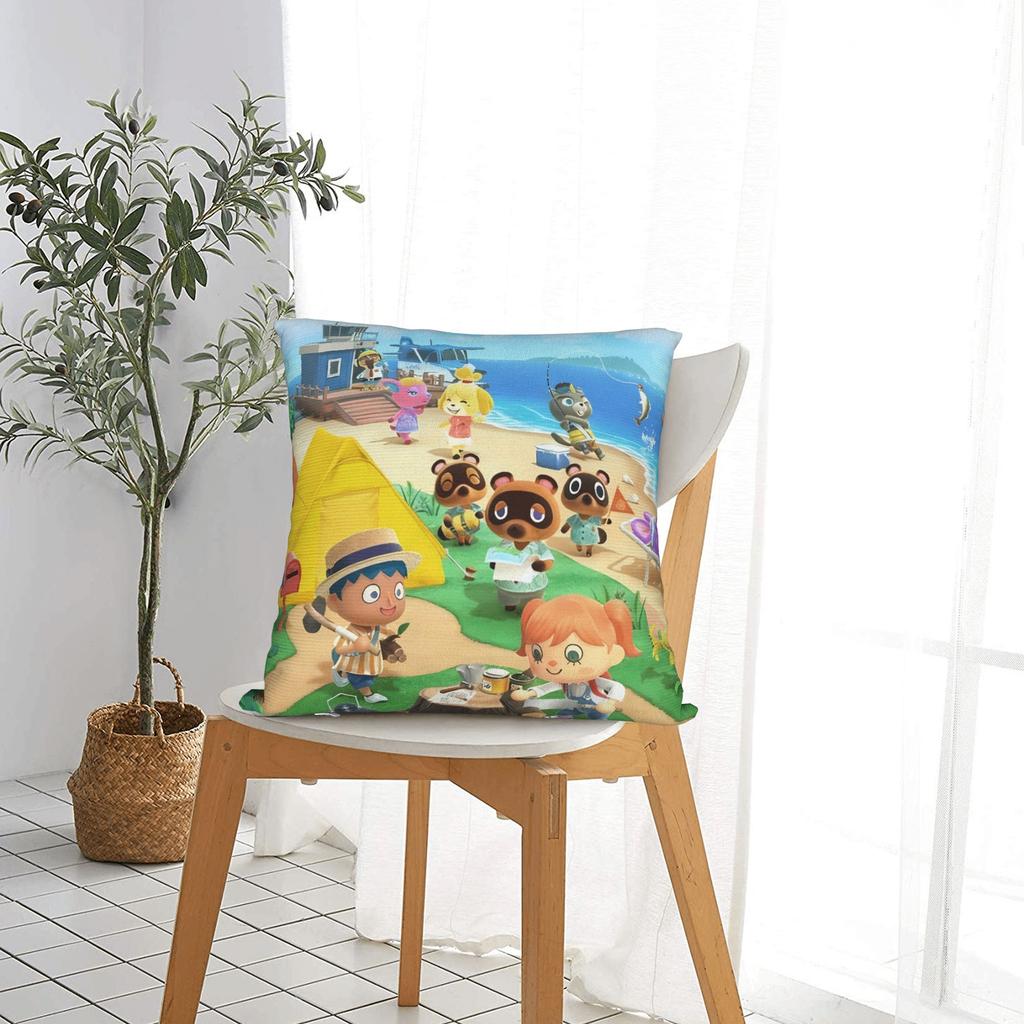 Pillow Cover Animals Crossinged Retro Trendy Pillow Case For Living Room Chair Pillowcases