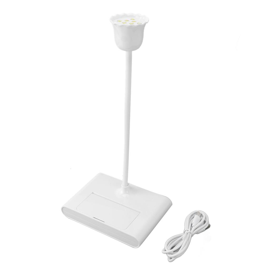 UV Light Gel Nails 8 LED 20W 360 Degree Adjustable Angle 60S Timing Desk Lamp for Nail Gel Curing with Mirror Plug in