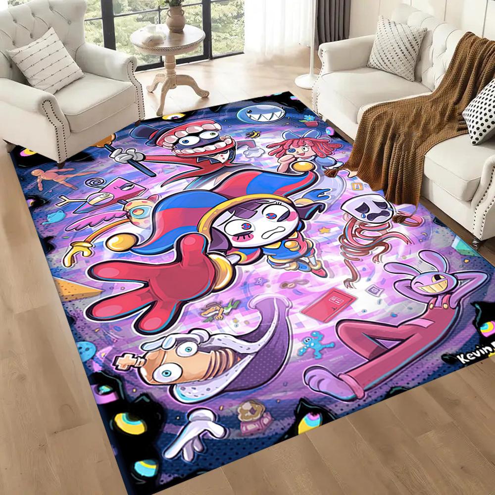 Digitaler Zirkus Teppich Geeignet Für Schlafzimmer Eingangsbereich Flur Spielzimmer Rutschfester Teppich Büro Heimdekoration Hochzeitsfeier Geschenk